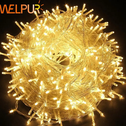 LED Fairy Strings Light Outdoor Waterproof Garland 220V 10M 20M 50M For Christmas Party Wedding Birthday Decoration Lamp