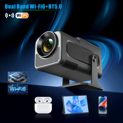 Salange HY320 MINI Android 11.0 Projector LED Beamer Home Cinema 300ANSI 720P WIFI Smart TV for 1080P 4K Via HD with Carry Bag