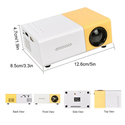 YG300 MINI Projector Portable Home Theater Smart TV Laser Beamer 3D Cinema LED Videoprojector for 1920X1080 Movie Via HD Port