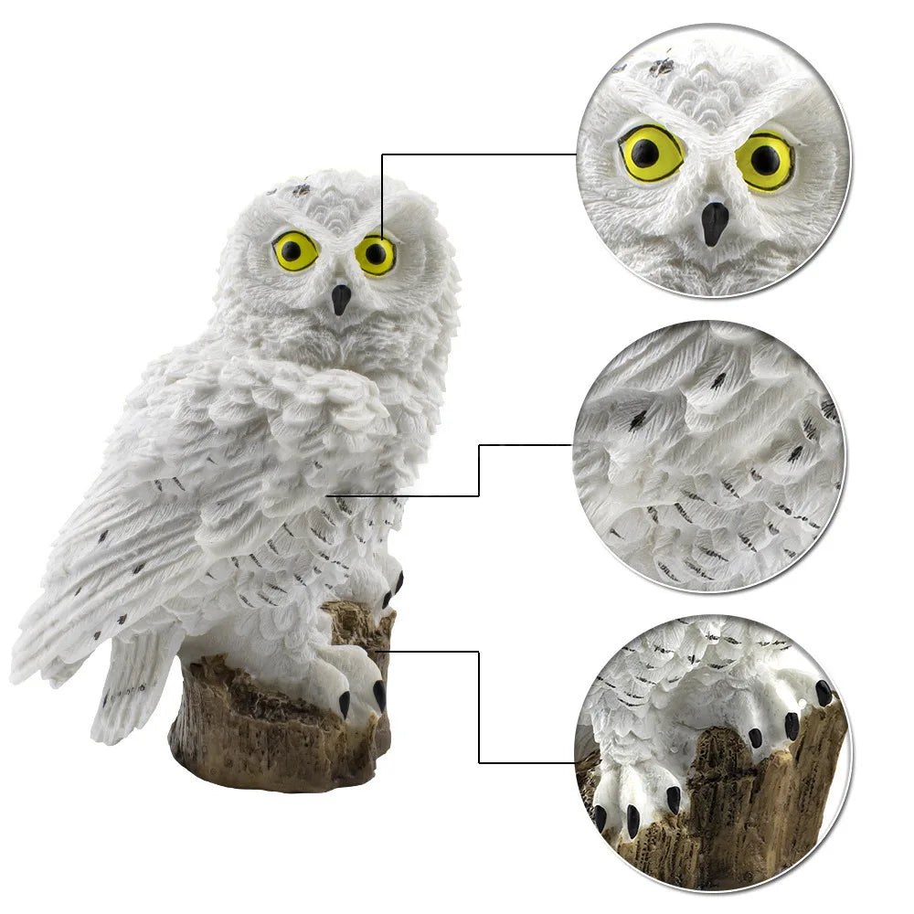 New Creative Solar Lights Outdoor Waterproof Resin Owl Ornaments Decorative Lights Garden Landscape Lamp Guide Street Night Lamp