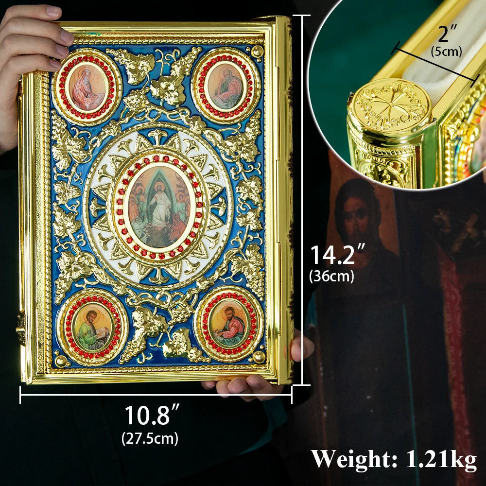 Gold Plated Orthodox  Holy Bible Book Cover