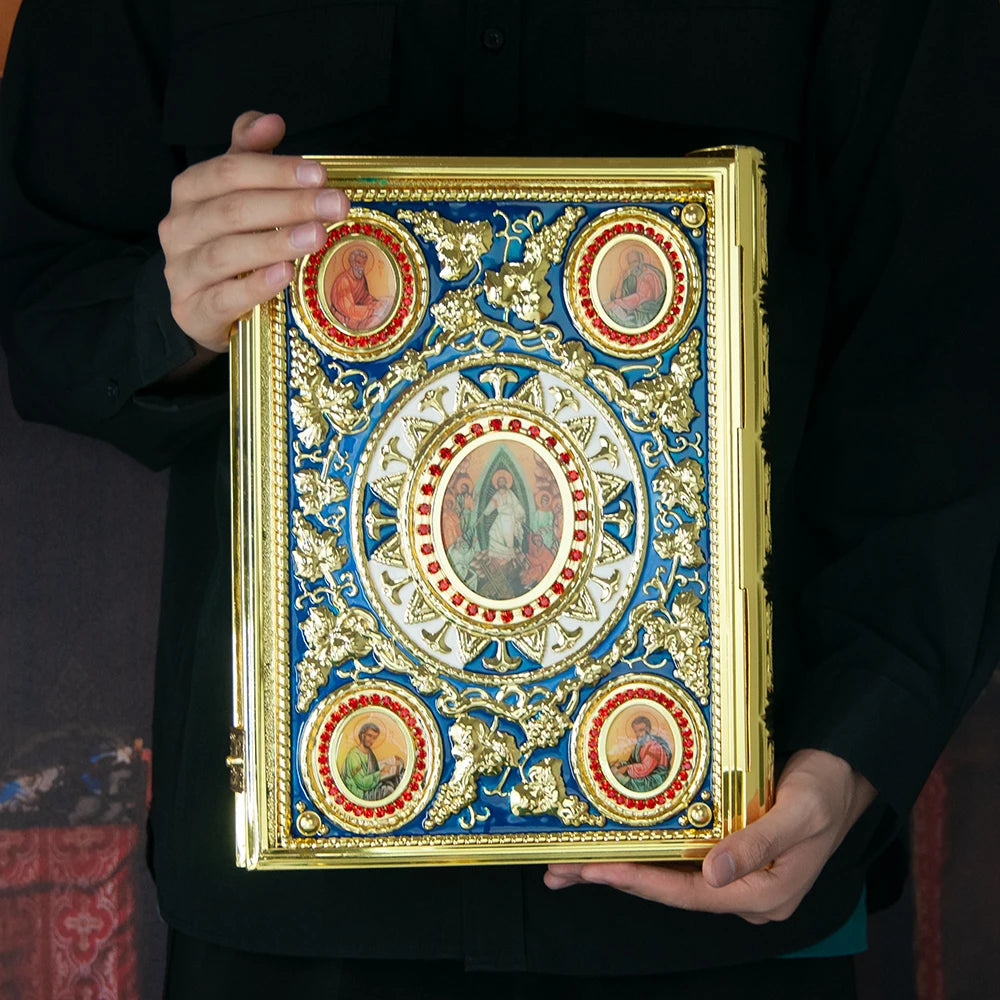 Gold Plated Orthodox  Holy Bible Book Cover