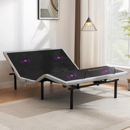 Adjustable Bed Frame Queen, Adjustable Bed Base with Massage, Zero Gravity Electric Bed with Wireless Remote