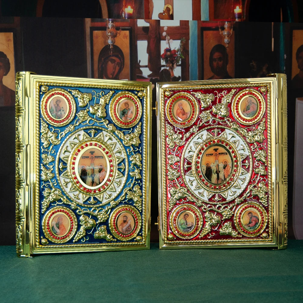 Gold Plated Orthodox  Holy Bible Book Cover