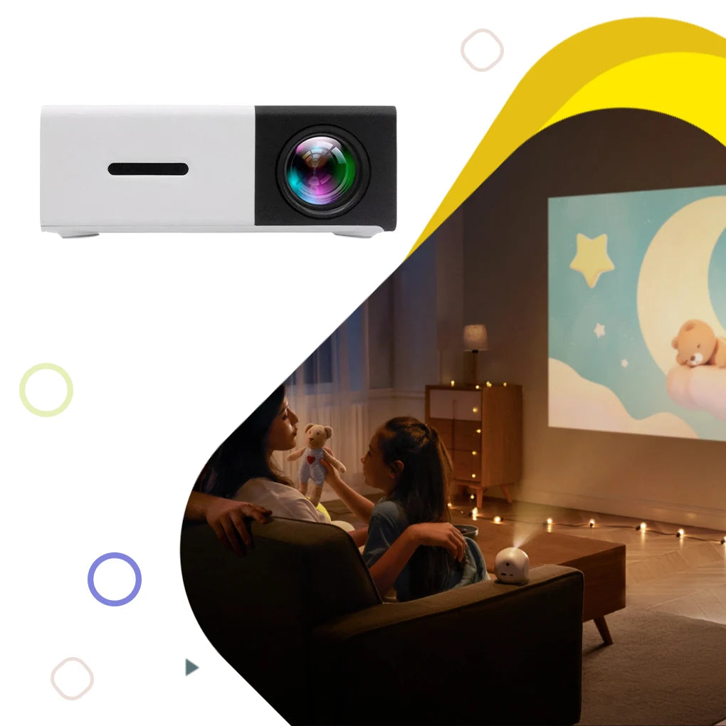 YG300 MINI Projector Portable Home Theater Smart TV Laser Beamer 3D Cinema LED Videoprojector for 1920X1080 Movie Via HD Port