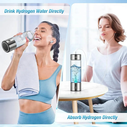 Hydrogen Water Bottle SPE PEM Technology  3-Minute Quick Electrolysis 2800ppb Hydrogen Water for Home, Office, Daily Drinking