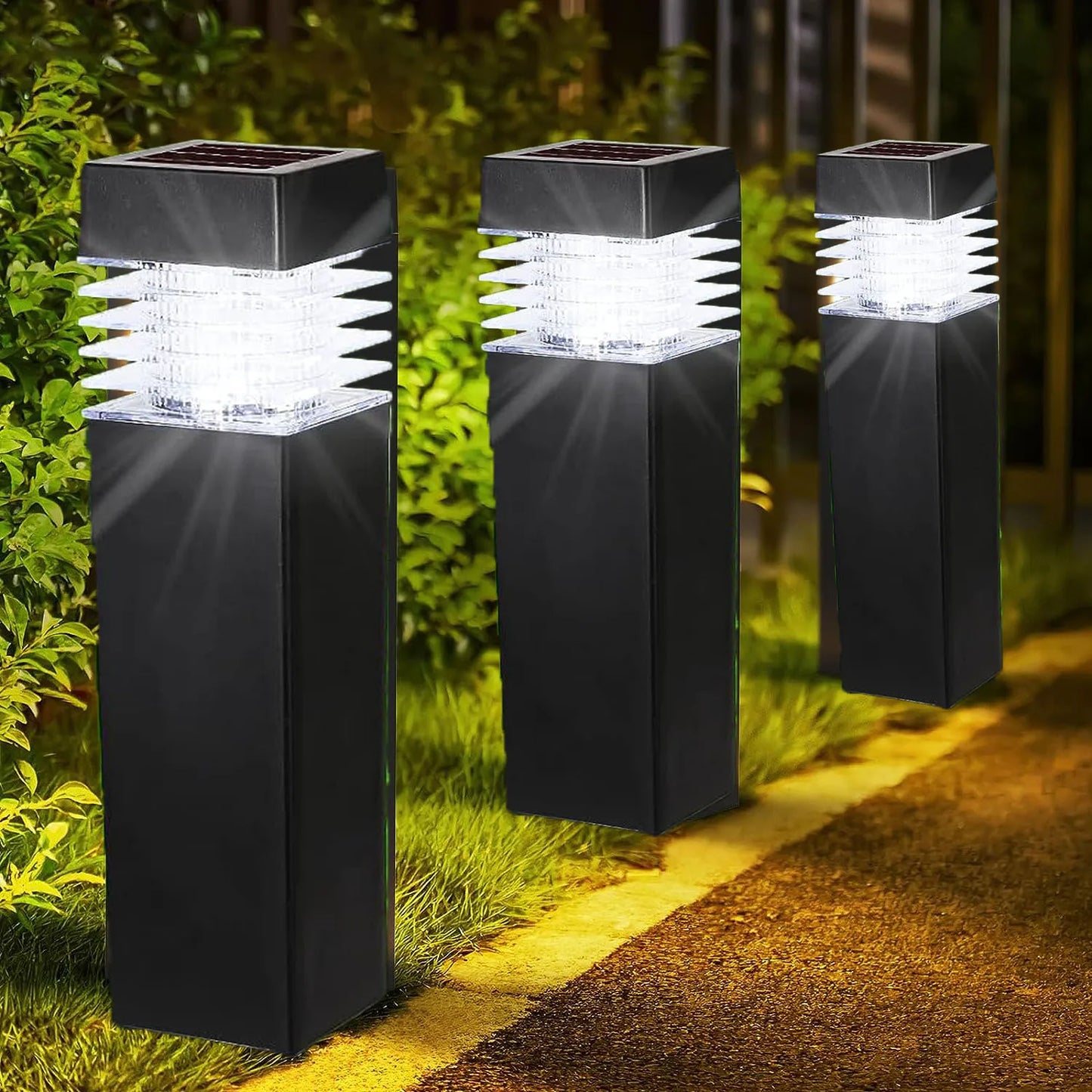 Solar Garden Lights LED Solar Pathway Lights Outdoor IP65 Waterproof Landscape Lighting Decor for Backyard Walkway Driveway