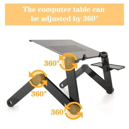 Portable Adjustable Folding Computer Desk Laptop Stand for TV bed PC Aluminum Alloy Laptop Table Stand Multifunctional  Lapdesk