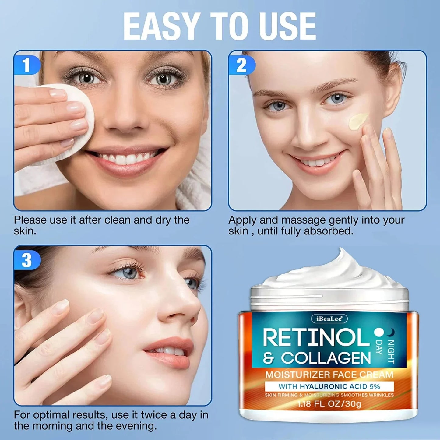 Retinol Immediate Remove Wrinkle Cream Face Anti-Wrinkle Power Firming Moisturizer Anti-aging Lighten Korean Skin Care Cosmetics