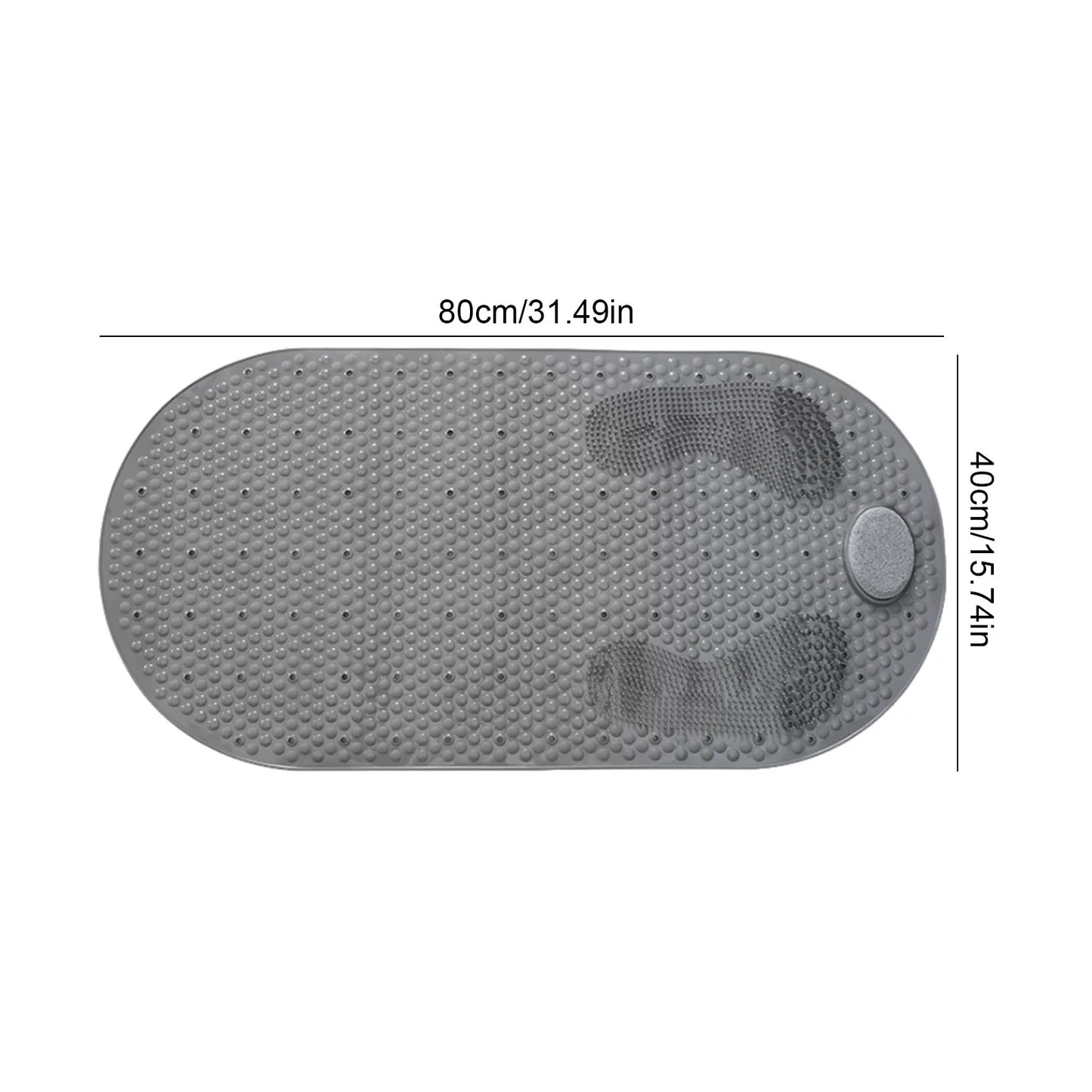 Bathtub Mat Nonslip Bath Tub Shower Mat Shower Foot Scrubber Mat With Natural Pumice Stone Oval Bathtub Mat With Antislip