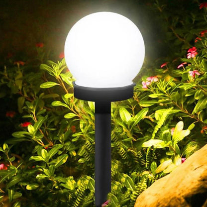 Outdoor LED Solar Round Bulb Lawn Lamps Street Garden Decoration Path Lights