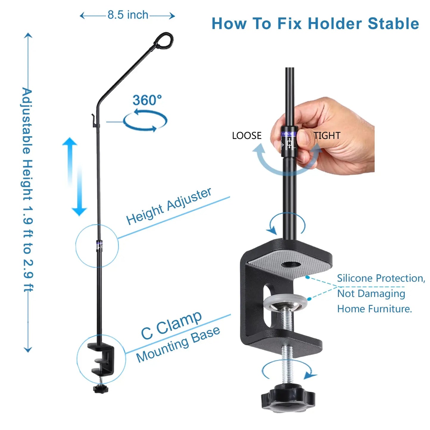 CPAP Machine Hose Holder - Hanger Lift Prevent Hose Leakage Tangle Height Adjustable help Breathing Machine Users Better Sleep