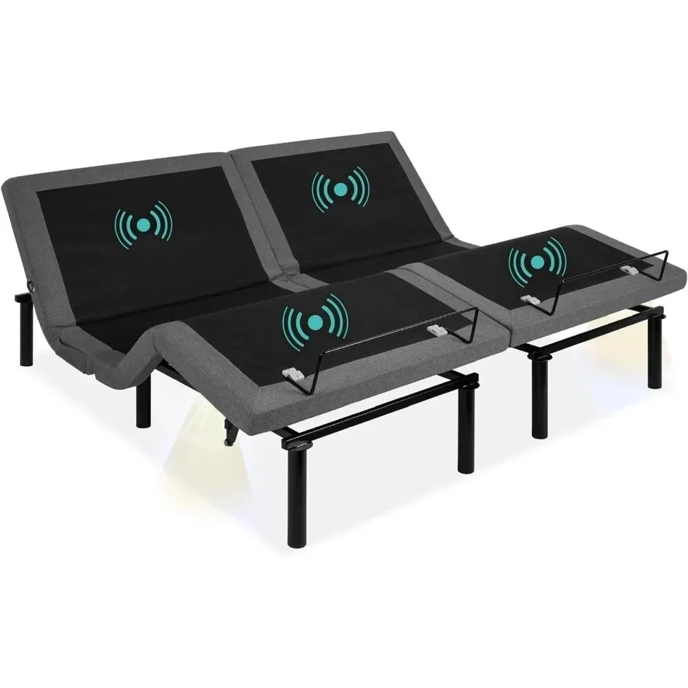 Products Ergonomic Adjustable Bed, Zero Gravity Base for Stress Management w/Head , Wireless Remote Control, Massage