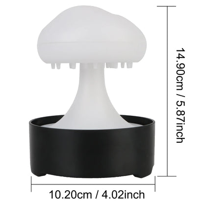 Mushroom Lamp Warm White Lights Rain Cloud Night Light For Home Bedroom Portable Fountain Light