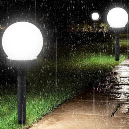 Outdoor LED Solar Round Bulb Lawn Lamps Street Garden Decoration Path Lights