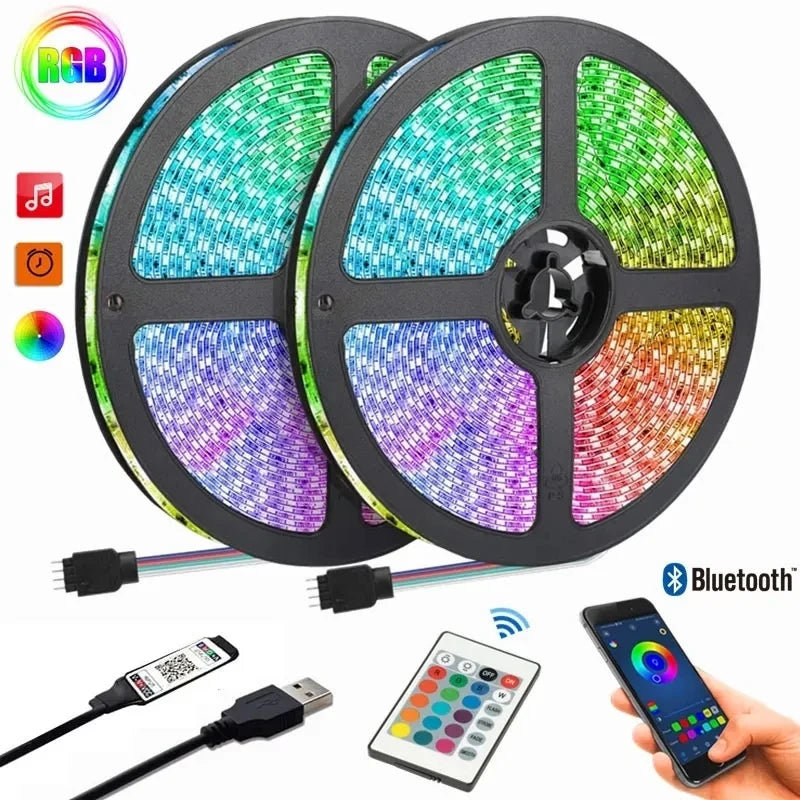 Led Tape Rgb 5V Usb Led Strip 5050 Smart Led Wall Room Lights Line Ice String 30 Meters Led Ribbon Television Backlight Luces