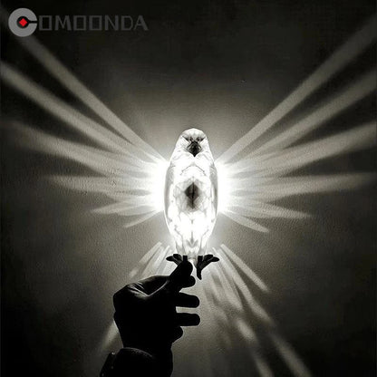 Modern Creative Bird Wall Lamp Owl Eagle Shape Projector Atmosphere Sconce Light 3D Print Body Home Decor Animal Lighting Lustre