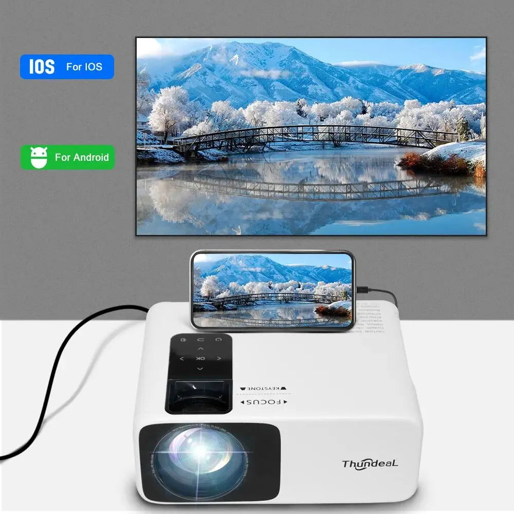 ThundeaL TD93Pro Mini Portable Projector Full HD 1080P Projctor WiFi Android 4K Video Projector TD93 Pro Home Theater Beamer