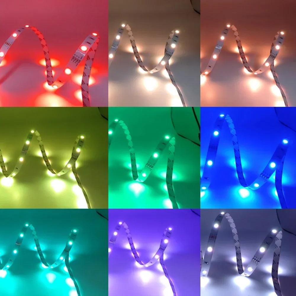 Rgb Led Light Strips 5V USB Bluetooth Wifi 5 10 Meters Led Adhesive Tape Led Wall Room Decor Ice String Holiday Lighting Band