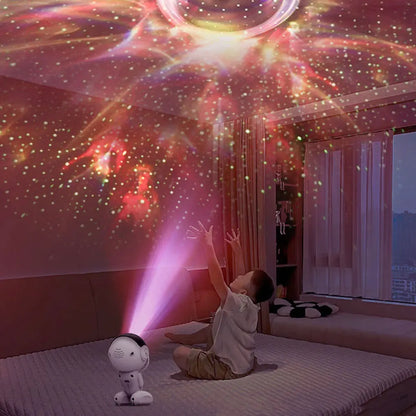 White Transform Room Into Starry Sky With Multi-color Light Effect Star Projector Creating