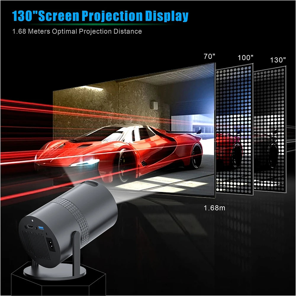 Salange Projector 4K Movie HD TV HDMI P300 Android 11 Wifi 200ANSI BT5.1 720P Office Home Theater Mini Portable Outdoor Cinema