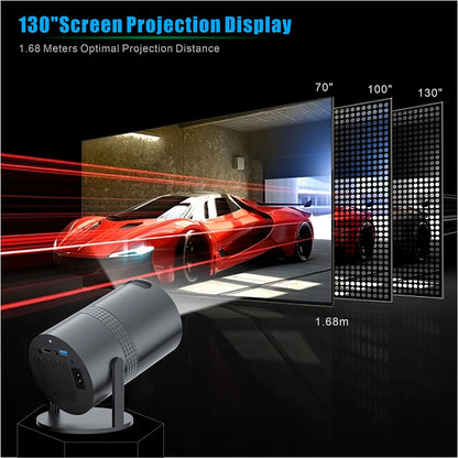 Salange Projector 4K Movie HD TV HDMI P300 Android 11 Wifi 200ANSI BT5.1 720P Office Home Theater Mini Portable Outdoor Cinema