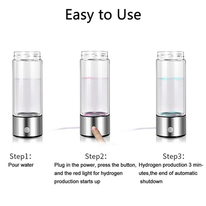 420Ml[2Pack]Hydrogen Water Bottle, Portable Hydrogen Water Ionizer Machine,USB Rechargeable Hydrogen Water Generator