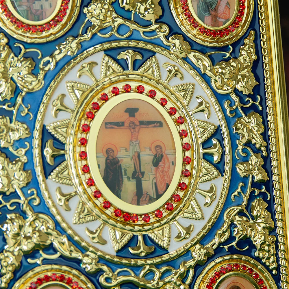 Gold Plated Orthodox  Holy Bible Book Cover