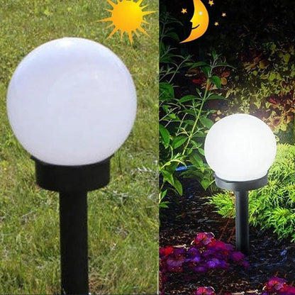 Outdoor LED Solar Round Bulb Lawn Lamps Street Garden Decoration Path Lights