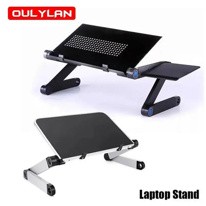 Portable Adjustable Folding Computer Desk Laptop Stand for TV bed PC Aluminum Alloy Laptop Table Stand Multifunctional  Lapdesk