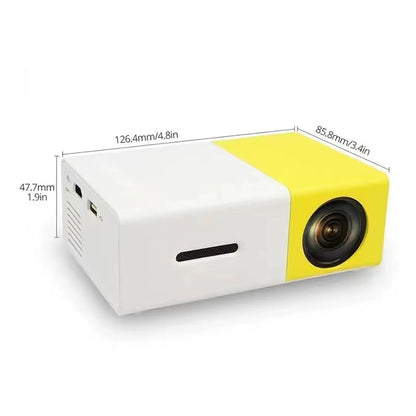 Home Wired Mini Projector Support 24-60 Inches Projection Screen Size for Playing Games Office Meetings