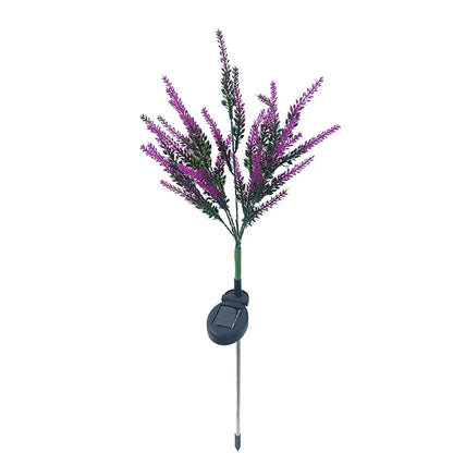 Solar Lavender Outside Garden Lawn Light IP65 Waterproof Solar Flowers Pathway Light for Patio Yard Wedding Holiday Decoration