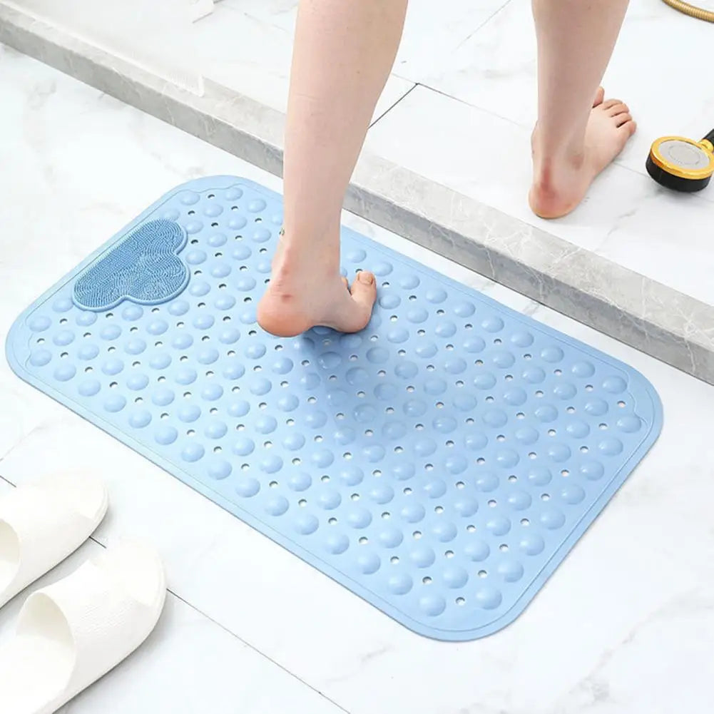 Bath Mat Cloud Massage Leak Hole Suction Cup Bubble Design Non-slip Fall Prevention Anti-skid Bathroom Tub Shower Foot Mat