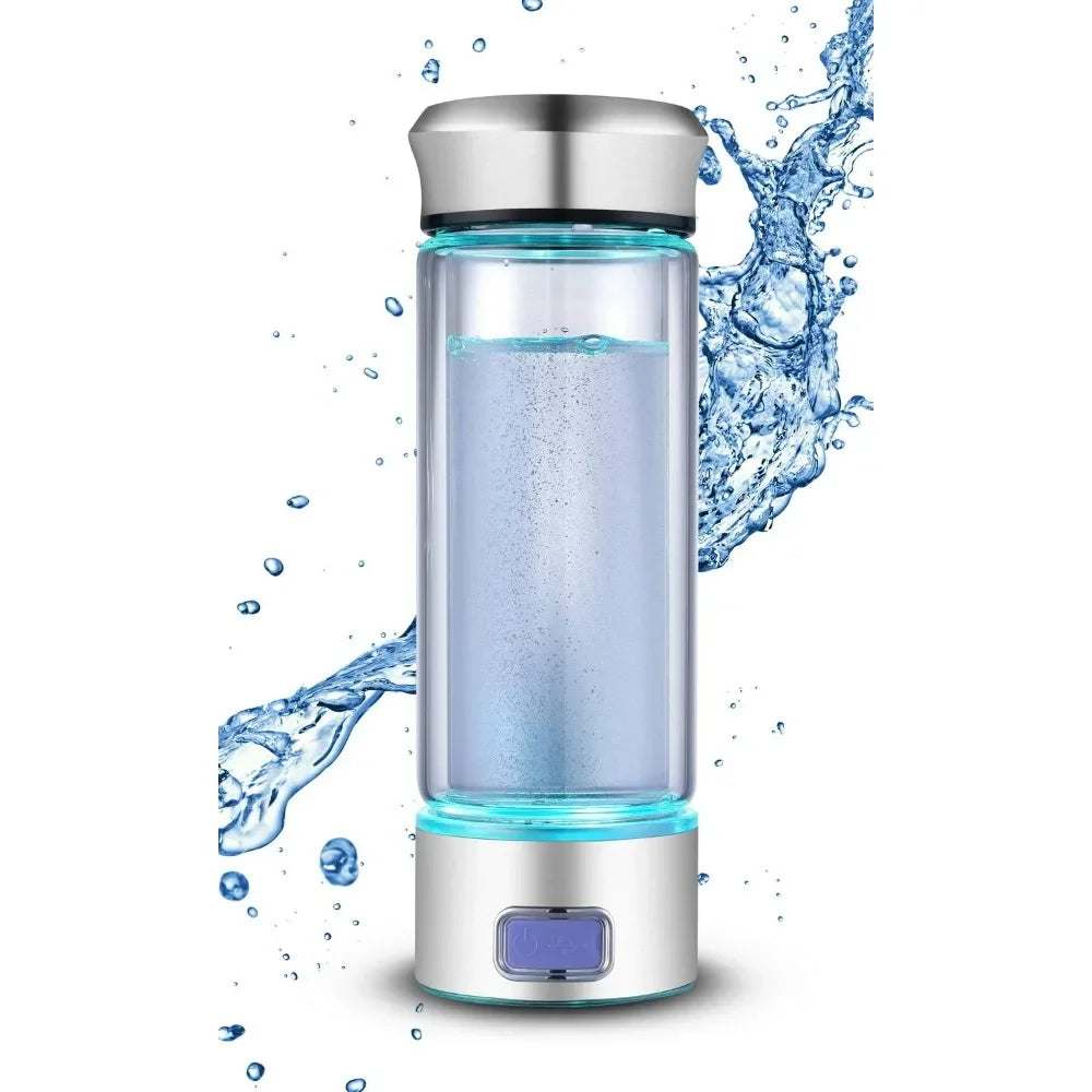 Hydrogen Water Bottle, Glass Hydrogen Generator Water Bottle SPE PEM Technology Water Ionizer