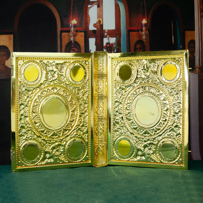 Gold Plated Orthodox  Holy Bible Book Cover