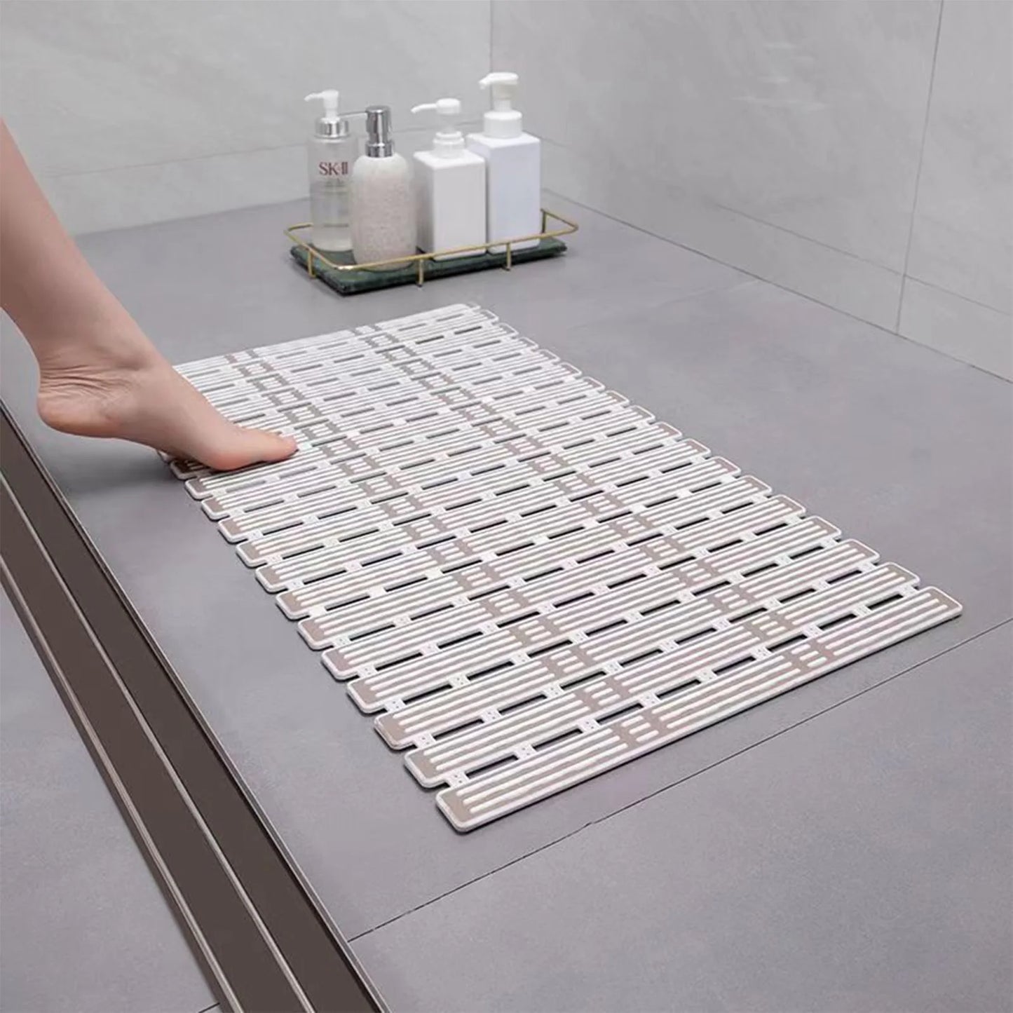 90*40cm Bath Tub Shower Mat Foldable Non Slip Bathtub Mats for Indoor Outdoor Entryway Entrance