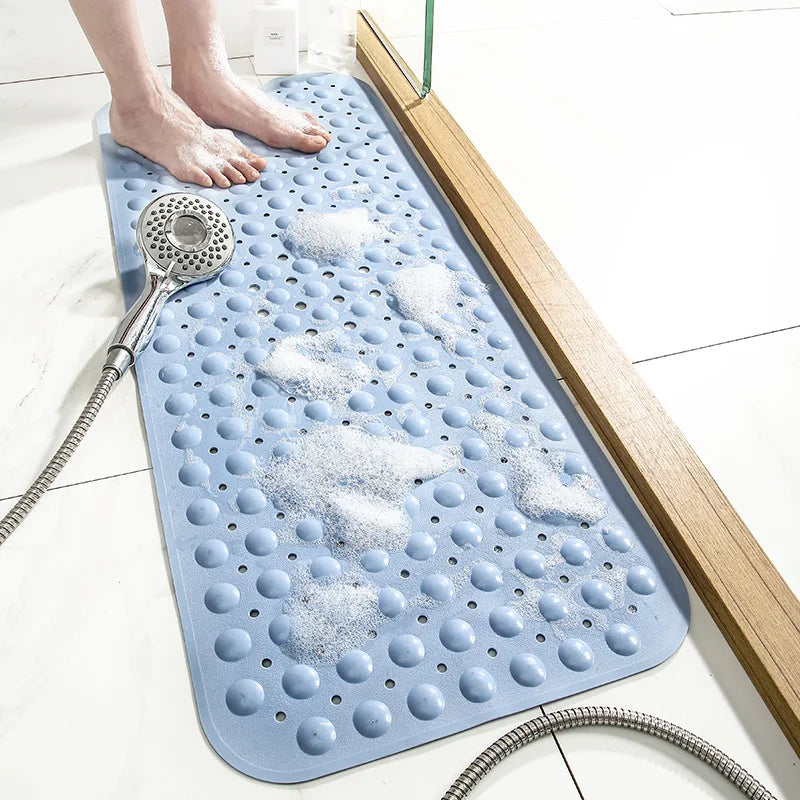 Bath Tub Shower Safety Mat Bathtube Carpet Foot Massage PVC Anti-Slip Shower Mat with Section Cups Foot Mats Bathoroom Bath Mat