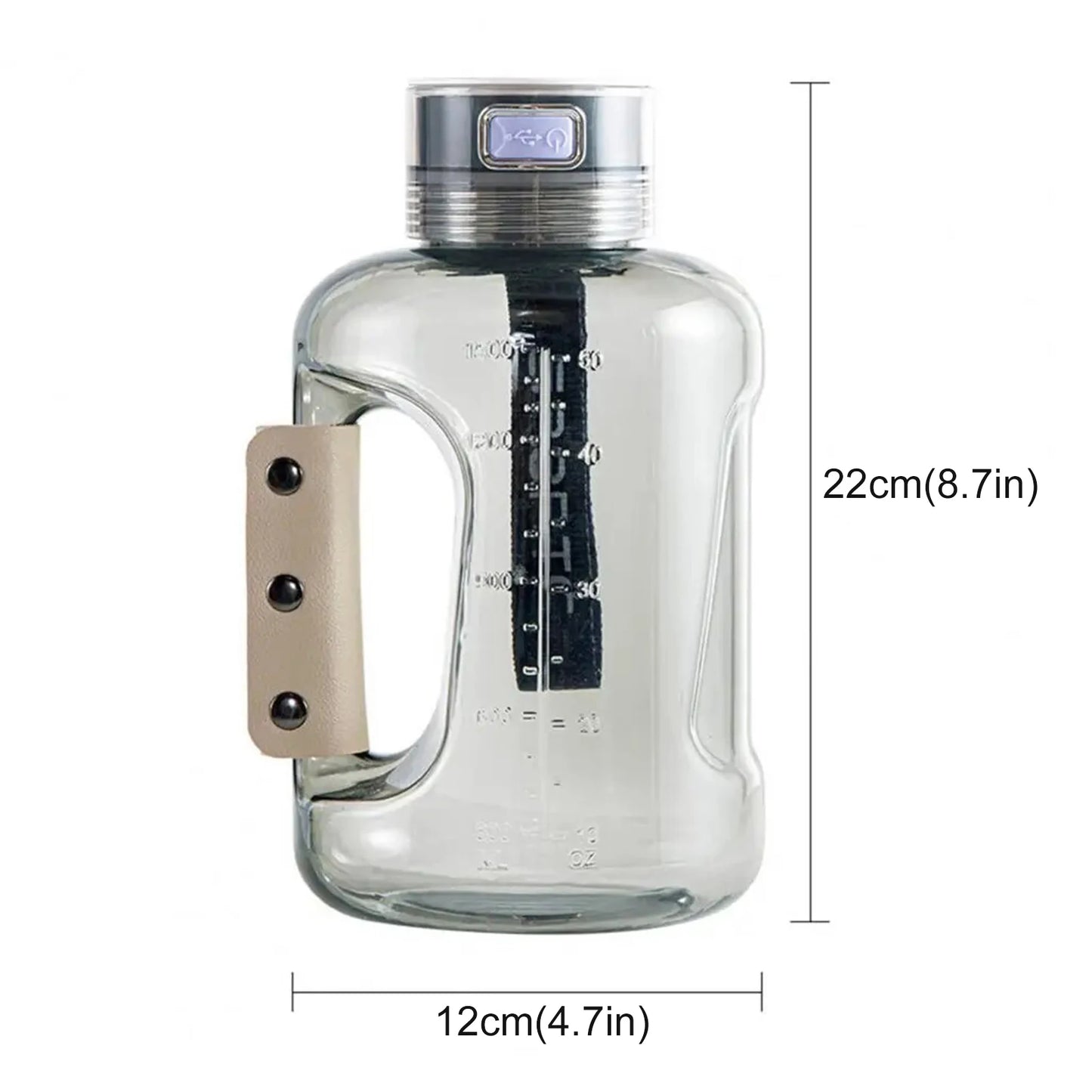 1500 ML Portable Hydrogen-Rich Water Container Hydrogen Water Bottle Gym Sports Fitness Hydrogen-Rich Sports Bottle Water Kettle