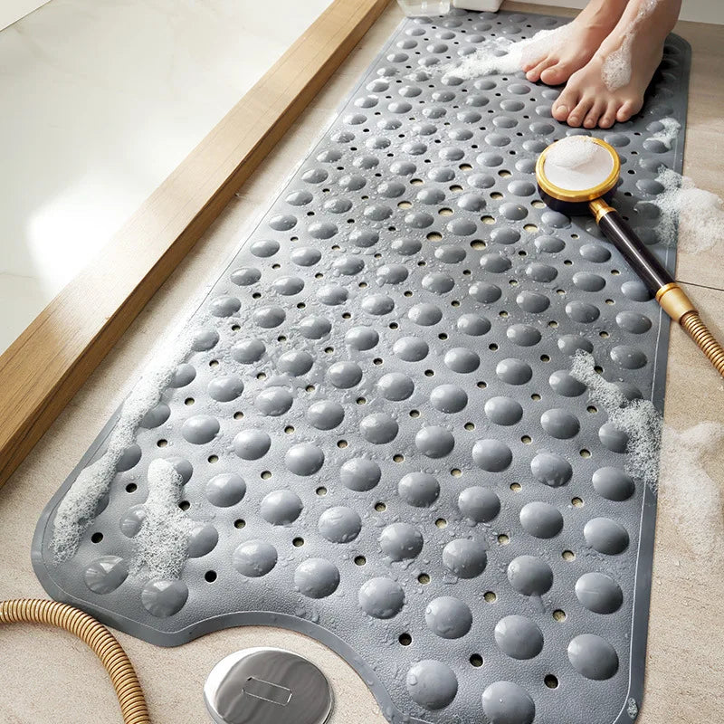 Bath Tub Shower Safety Mat Bathtube Carpet Foot Massage PVC Anti-Slip Shower Mat with Section Cups Foot Mats Bathoroom Bath Mat