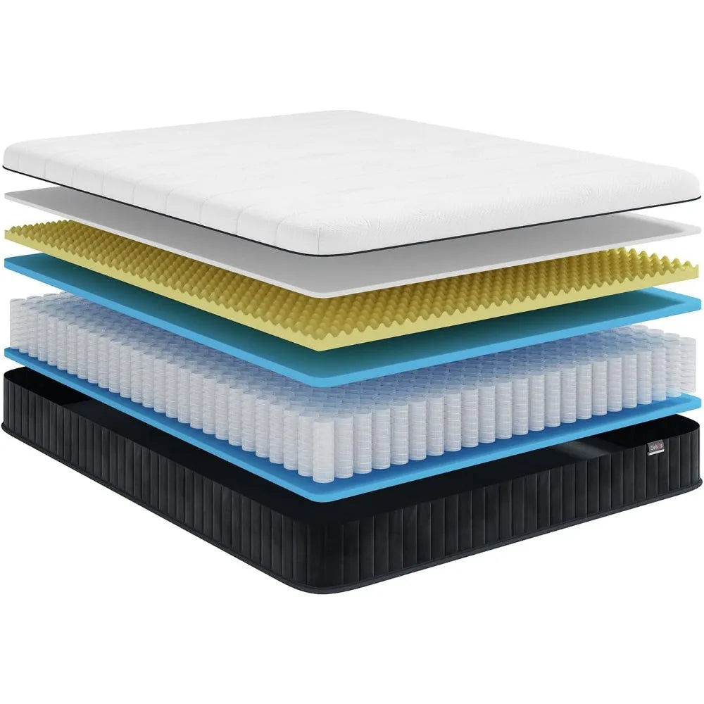 Firm Double Mattress, 10 Inch Memory Foam Full Size Mattress, Full Bed Mattress in a Box Pressure Relief & Firm Mattress