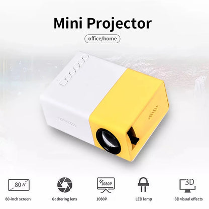 YG300 MINI Projector Portable Home Theater Smart TV Laser Beamer 3D Cinema LED Videoprojector for 1920X1080 Movie Via HD Port