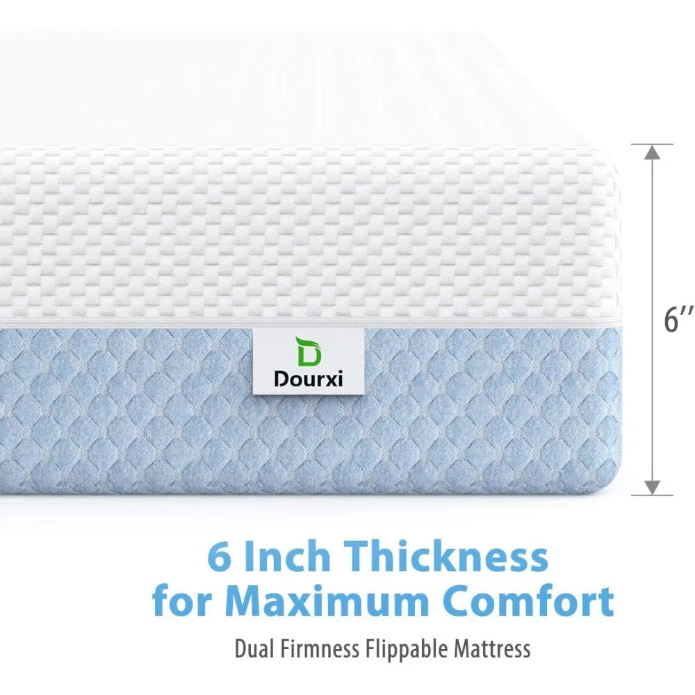 Crib Mattress, Dual Sided Comfort Memory Foam Toddler Bed Mattress, Triple-Layer Breathable Premium Baby Mattress