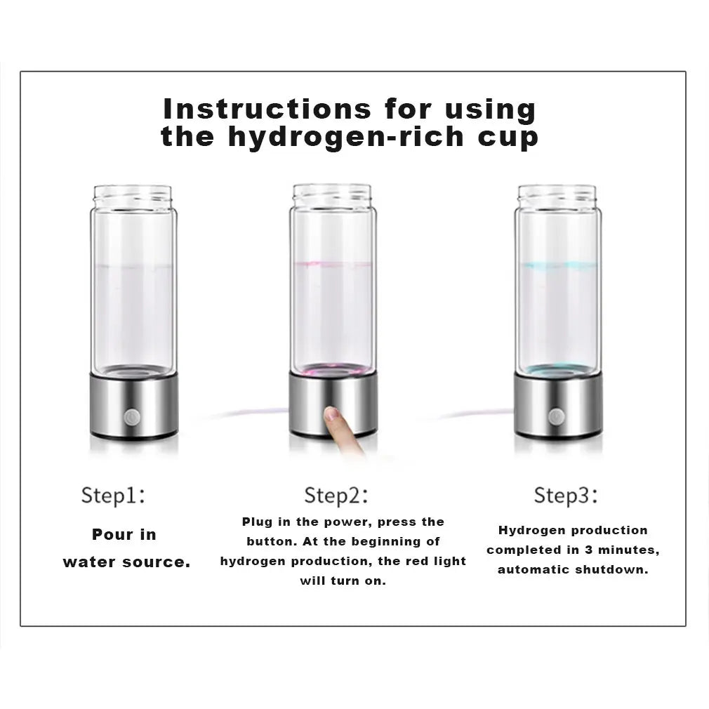 New Hydrogen Rich Water Generator Bottle Cup Ionizer Maker USB Hydrogen-Rich Water Portable Super Antioxidants Hydrogen Bottle