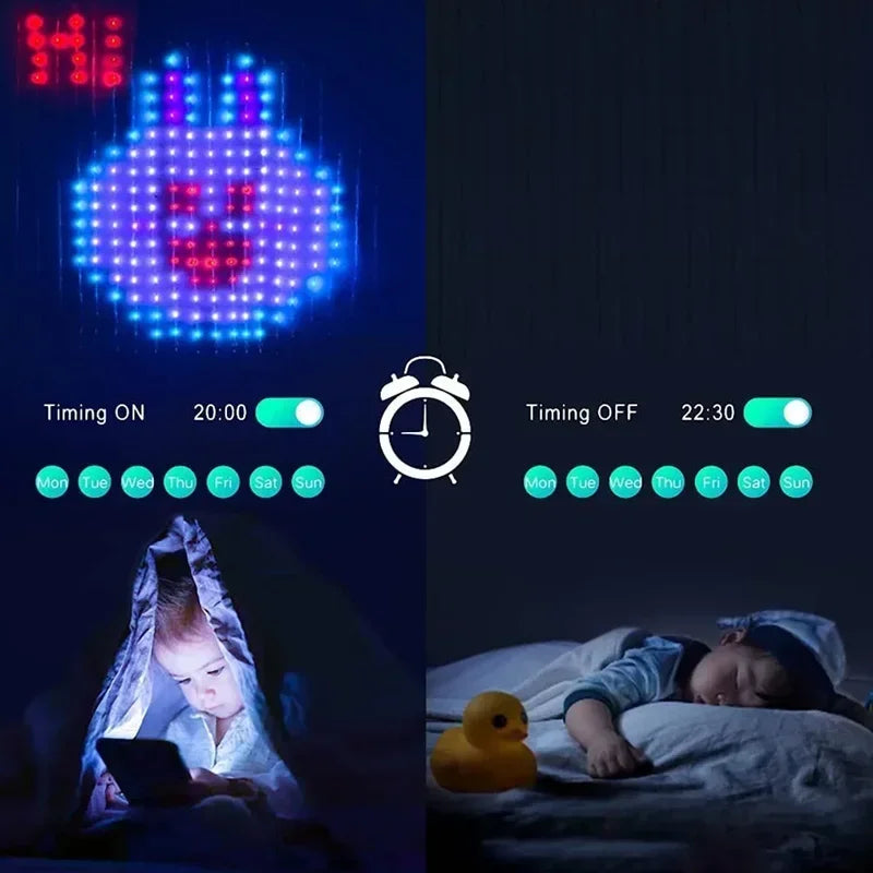 400LEDs Programmable Smart APP LED Window Curtain String Light RGB Smart Garland Led Lights Curtain Room Lights Decoration