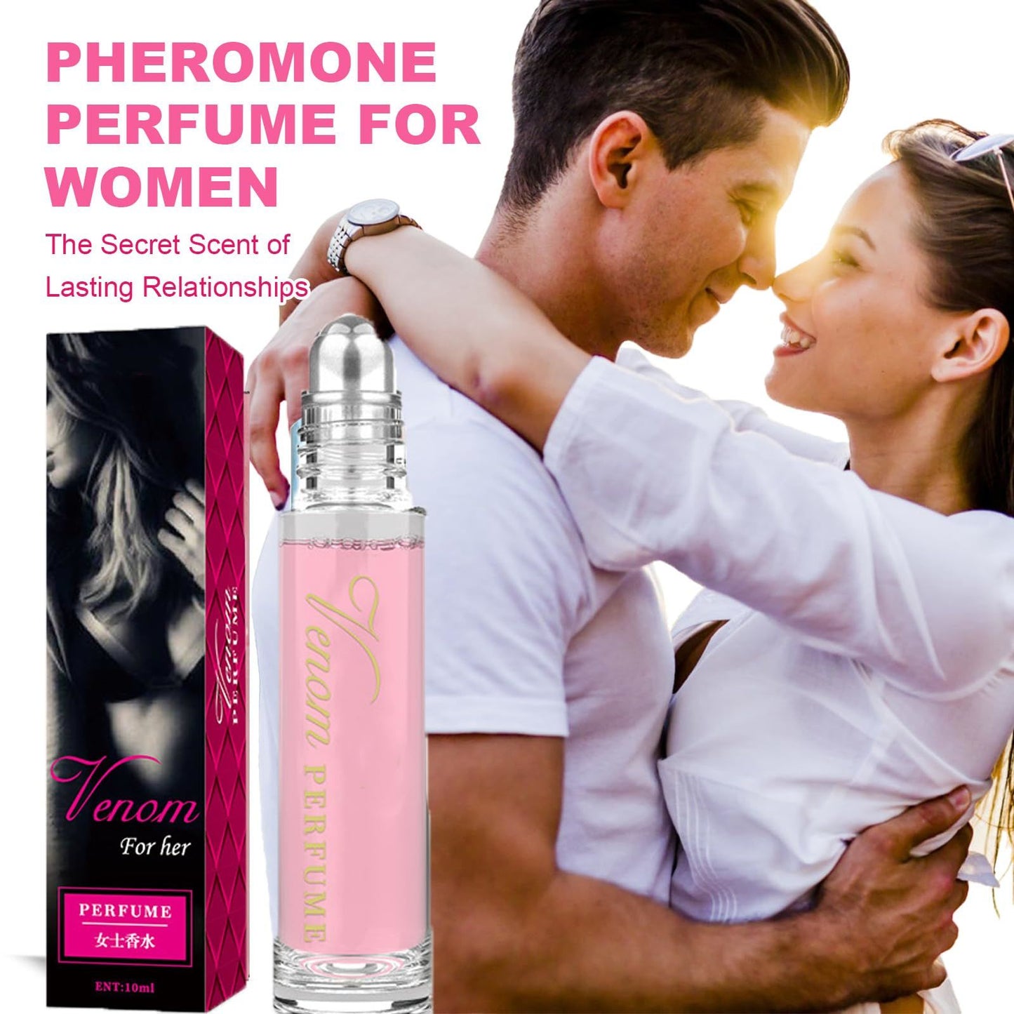 Pheromone women's roll-on perfume, fresh and natural, natural long-lasting light fragrance, women's fragrance oil, stimulating aromatherapy essential oil for men and women